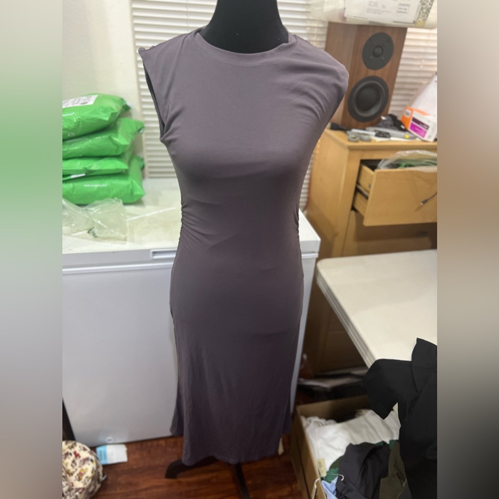 OGL Gray Midi Dress - Picture 2 of 4